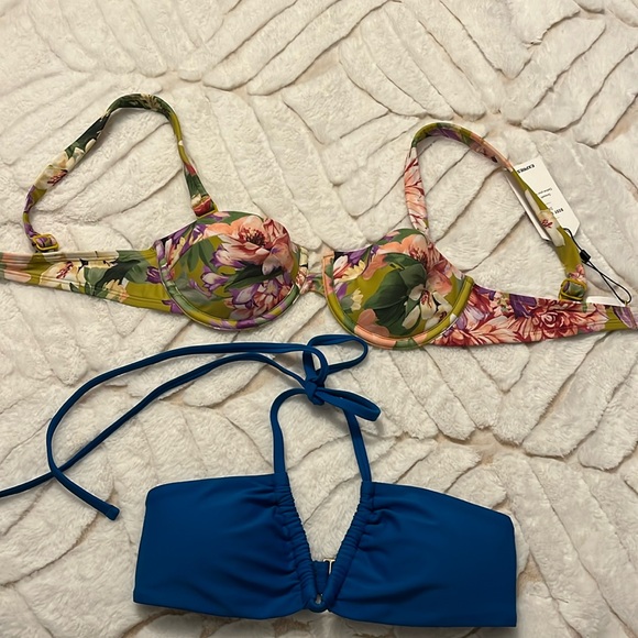 Express Other - Express bikini tops NEW blue & floral size XS
